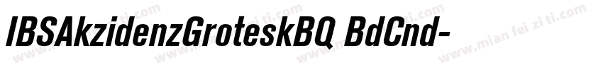 IBSAkzidenzGroteskBQ BdCnd字体转换